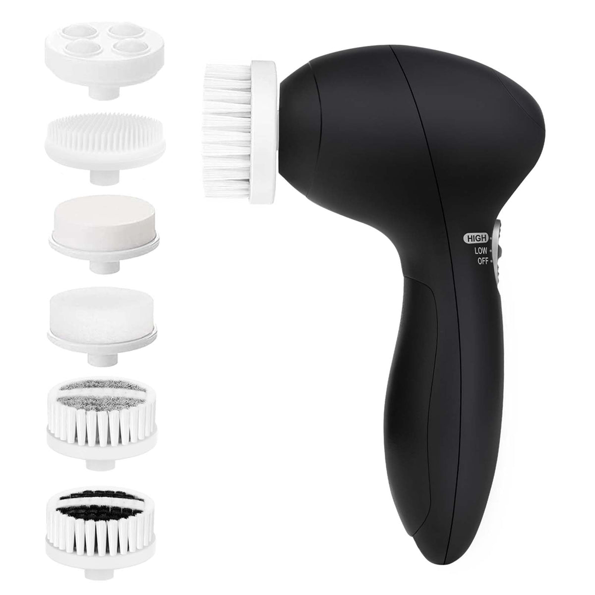 CLSEVXY facial cleansing brush with 6 replaceable heads