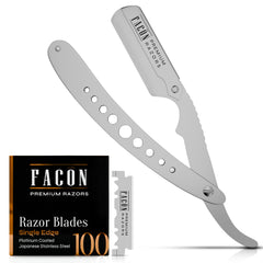Facón straight razors for men stainless steel blade and ergonomic handle