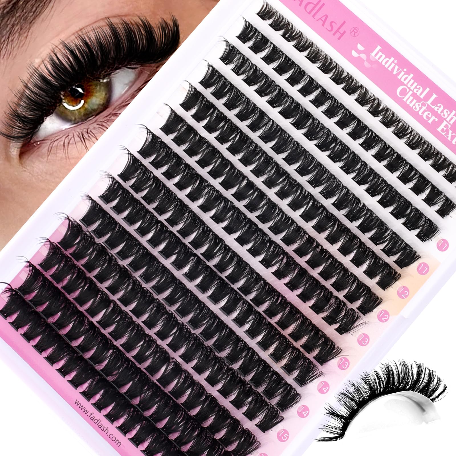 FADLASH lash clusters 80D volume for natural look