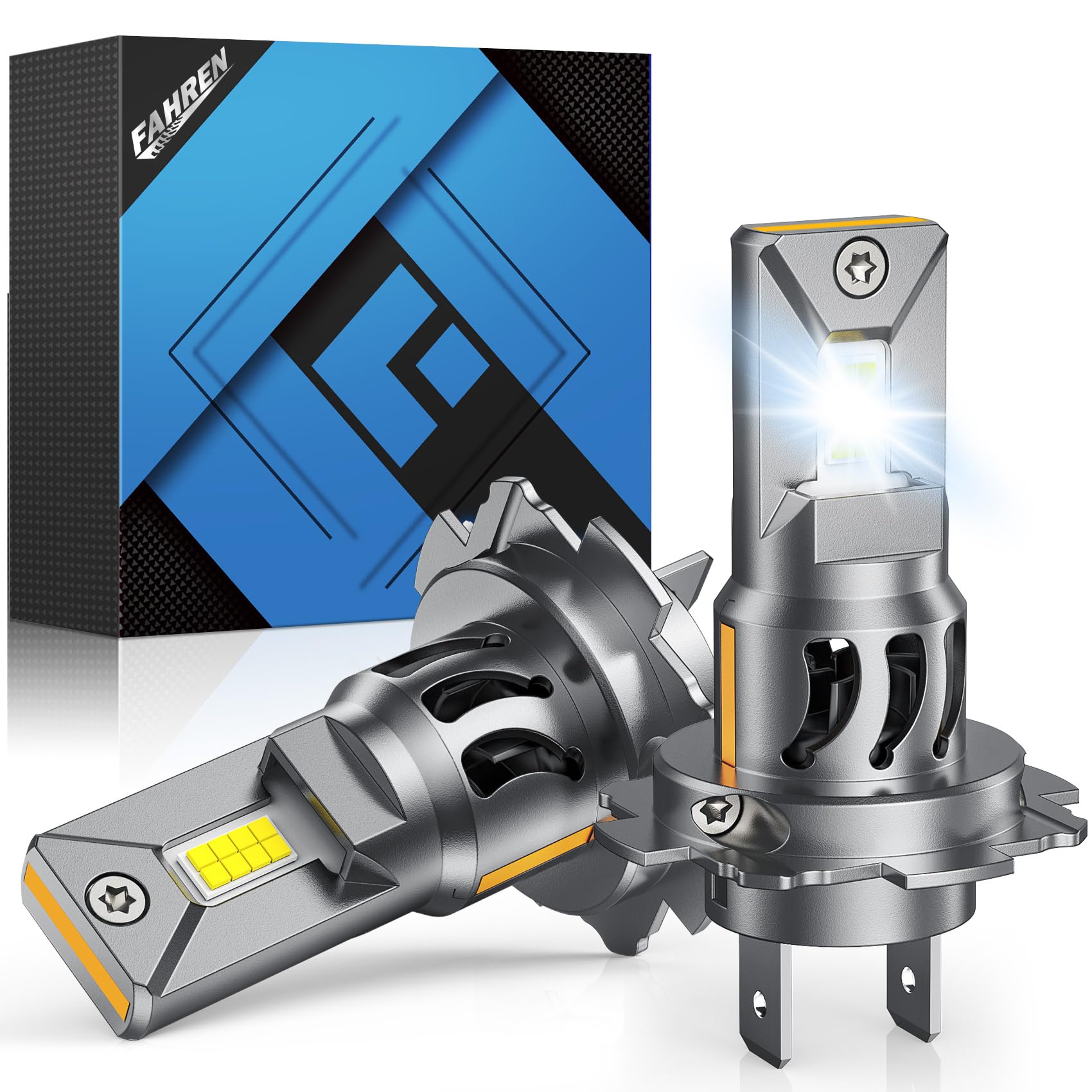 FAHREN Upgraded H7 LED Bulbs 40000LM 6500K white light