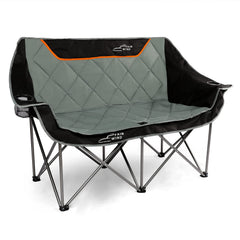 FAIR WIND oversized camping chair black with cup holders