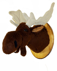 Fairgame Moose Medium Plush Plaque Wall Mount Shorty on 10x13 pine plaque
