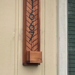 Large 4 inch address numbers on plaque