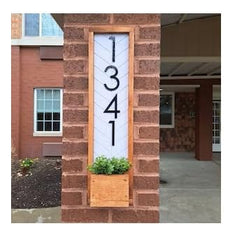 Exterior address plaque mounted for curb appeal