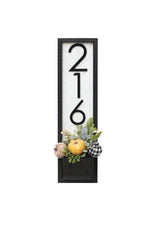 Fairview vertical address sign planter front view