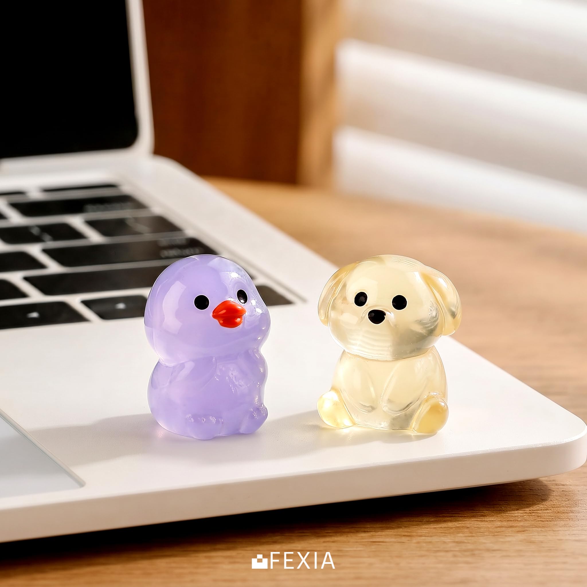 tiny colorful resin animals for party favors