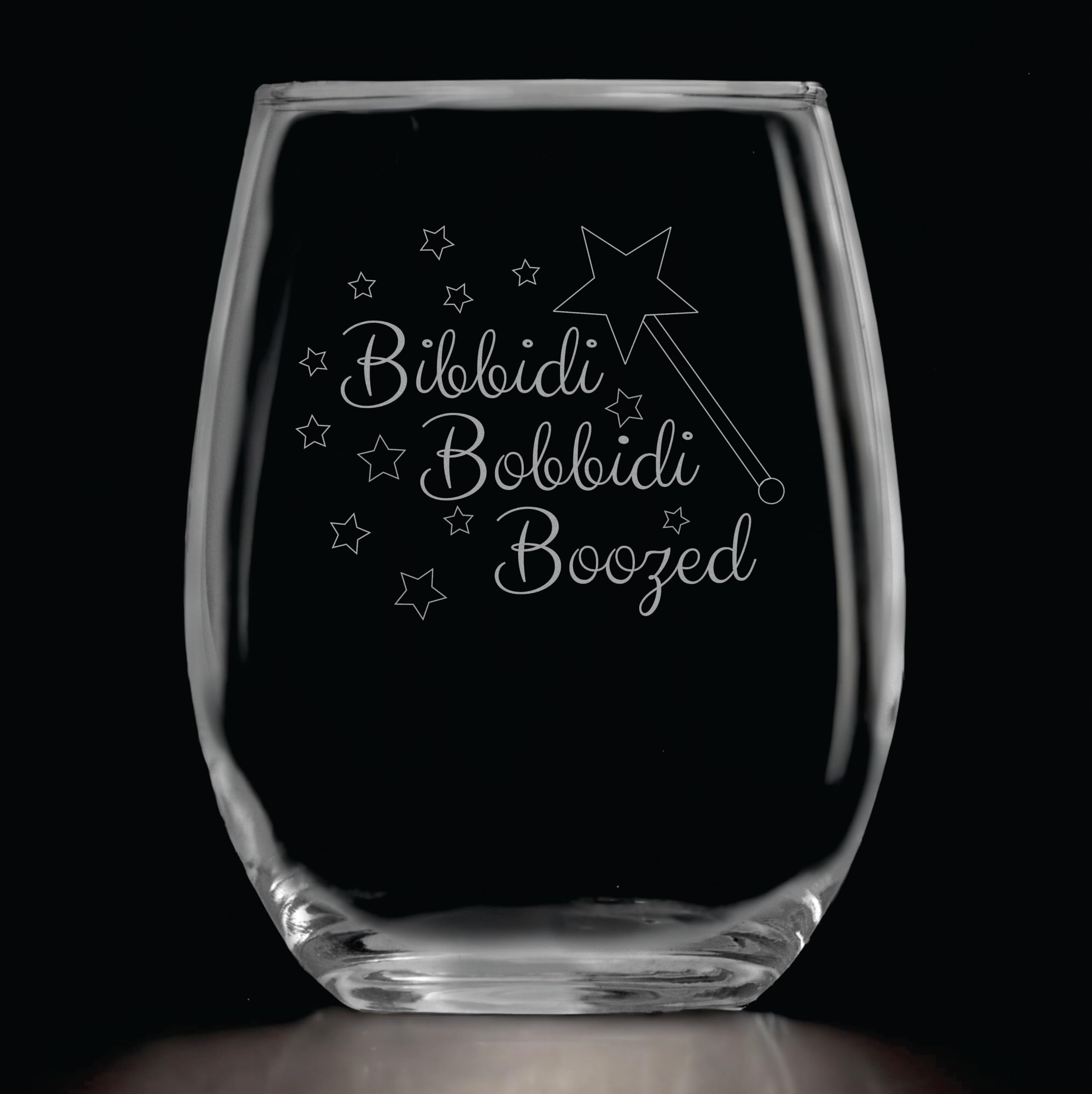 Fairy Godmother Cinderella Theme stemless glass