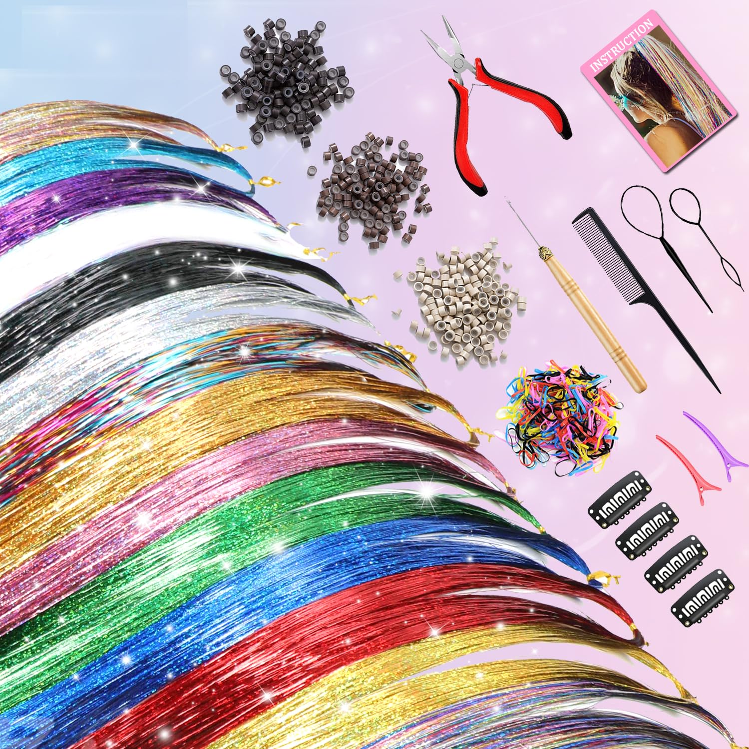 Fairy hair tinsel heat resistant gold color