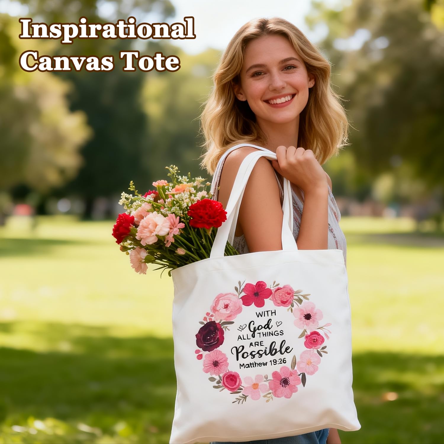 Floral tote bag accessory