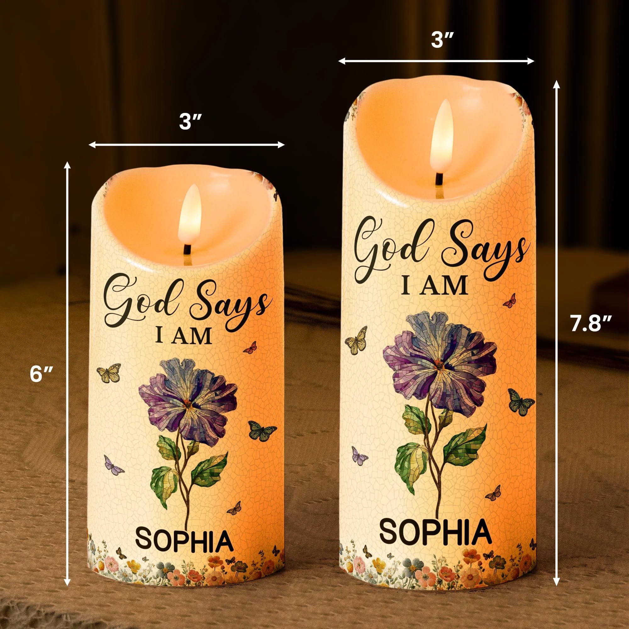Safe flameless candle with candlelight glow and no smoke