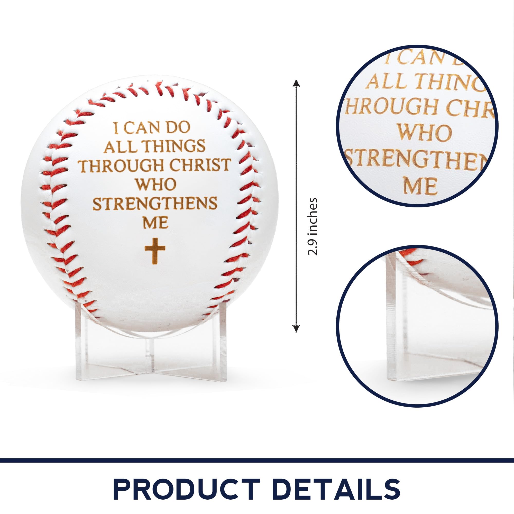 Decorative baseball for faith room and college dorm