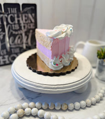Fake cake piece by Dezicakes handmade in USA