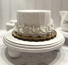 6x3 inch fake cake on 7 inch cake board