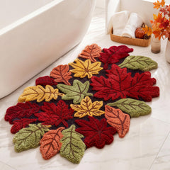 Maple leaf rug 30x18 inch for bathroom and entryway