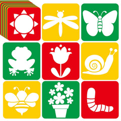 Fall Drawing Stencils for Kids 36pcs 8x8 inch stencil set