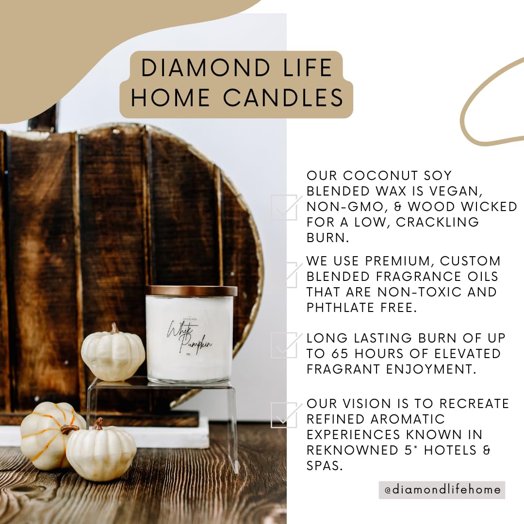 Candle with crackling wooden wick autumn scent
