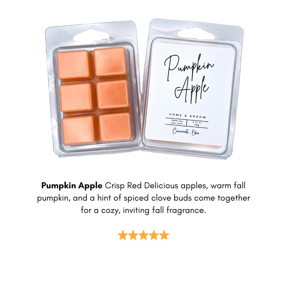 Eco-friendly natural fall aroma for home via soy wax melts