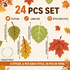 Large fall leaf ceiling decor for ceilings walls and windows