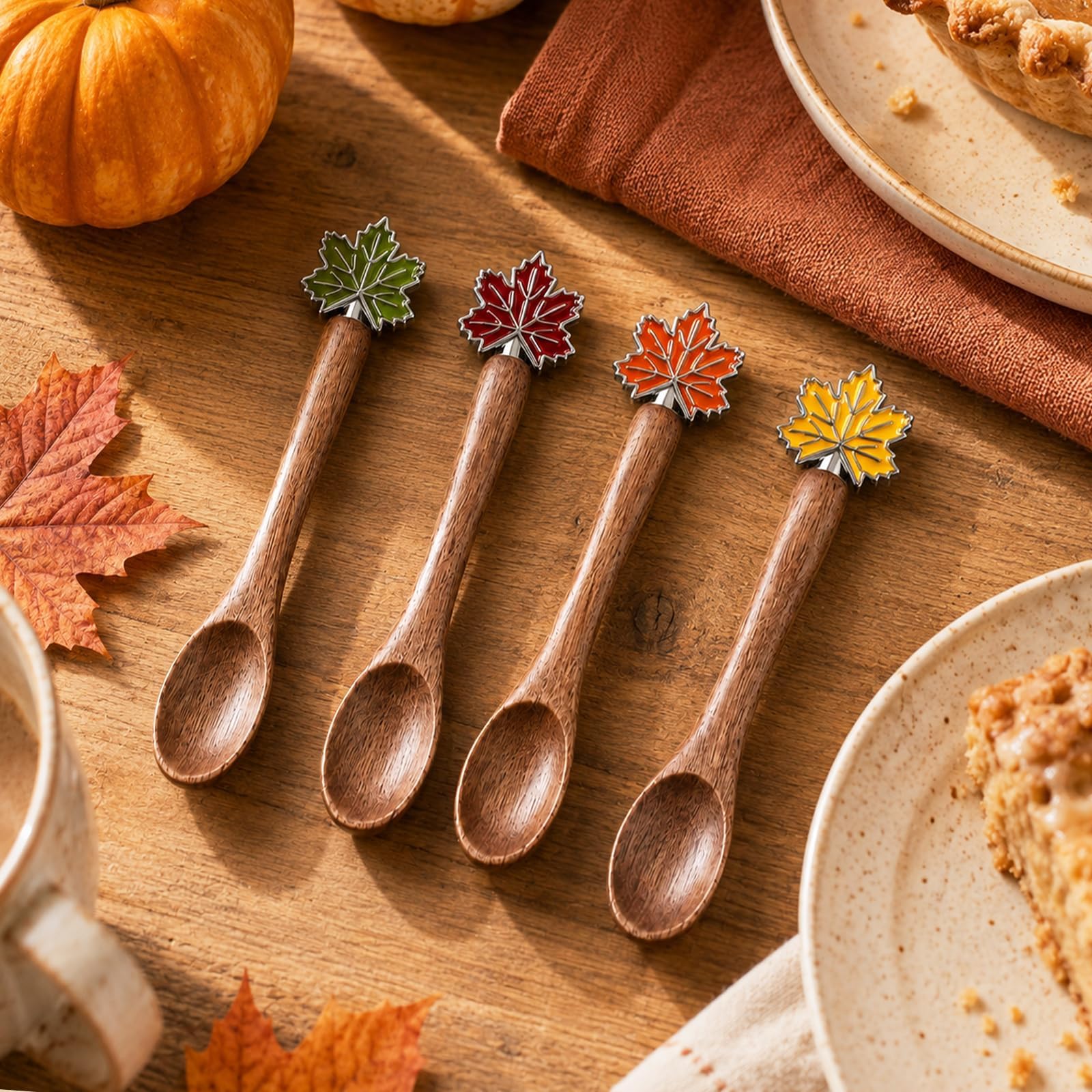 Wooden tasting spoons safe for hot and cold foods