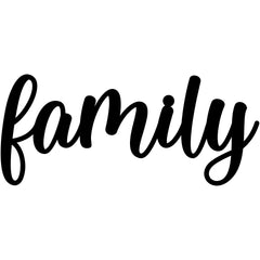 Family Metal Wall Art Script Name Decor for living room