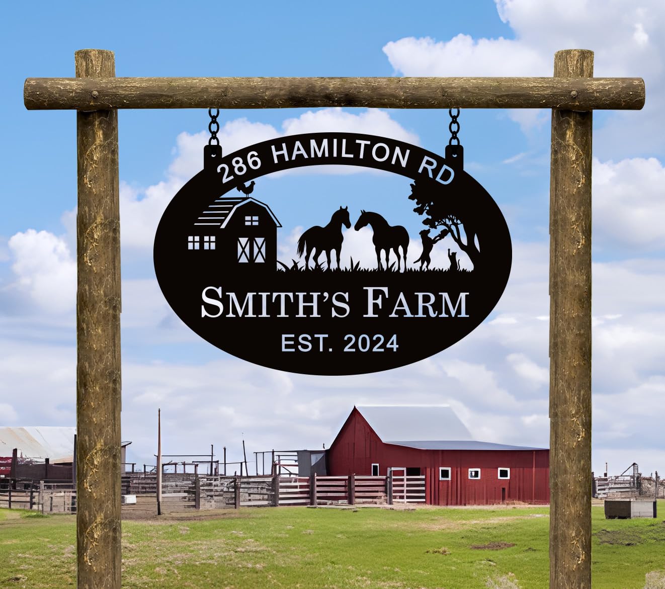 Family Name Sign custom steel sign