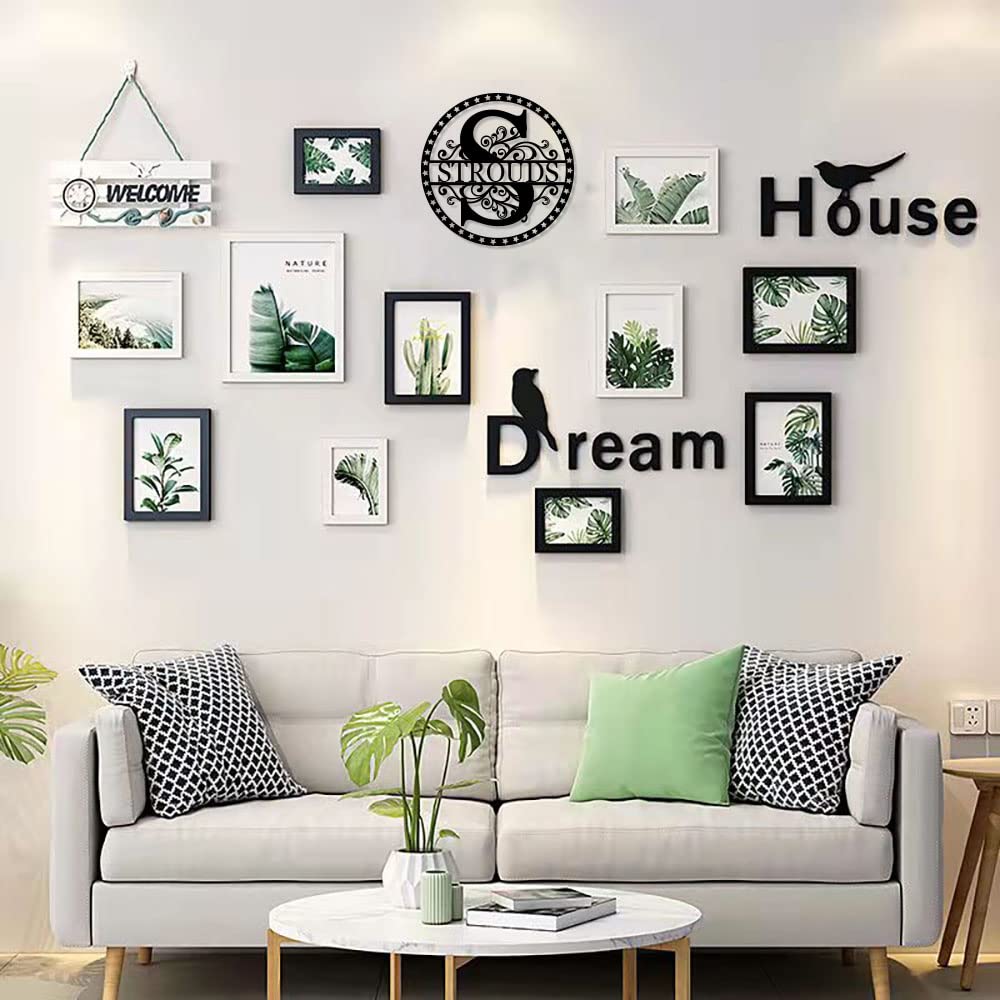 Family name sign decorative metal plaque