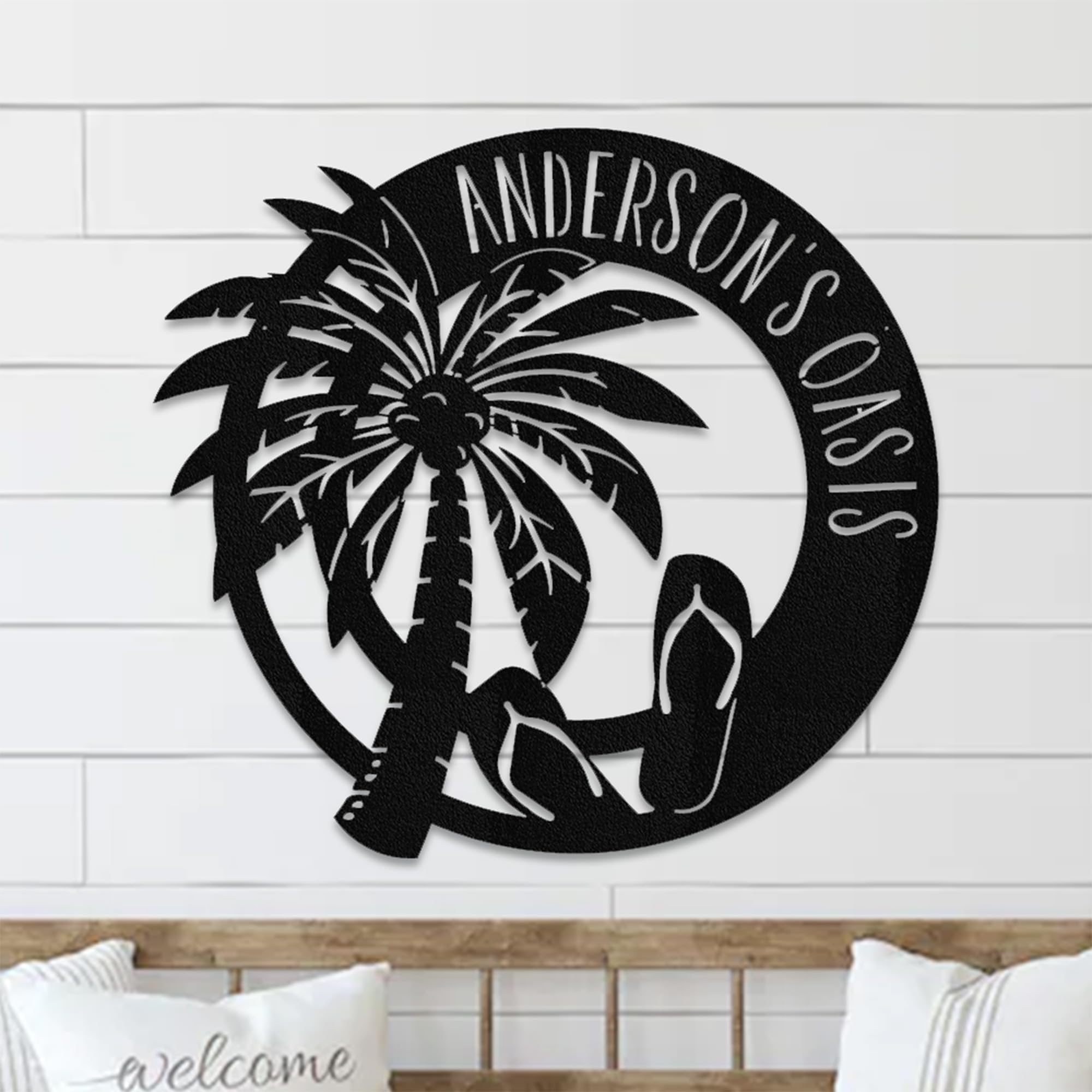Family name sign outdoor door decor made in the USA