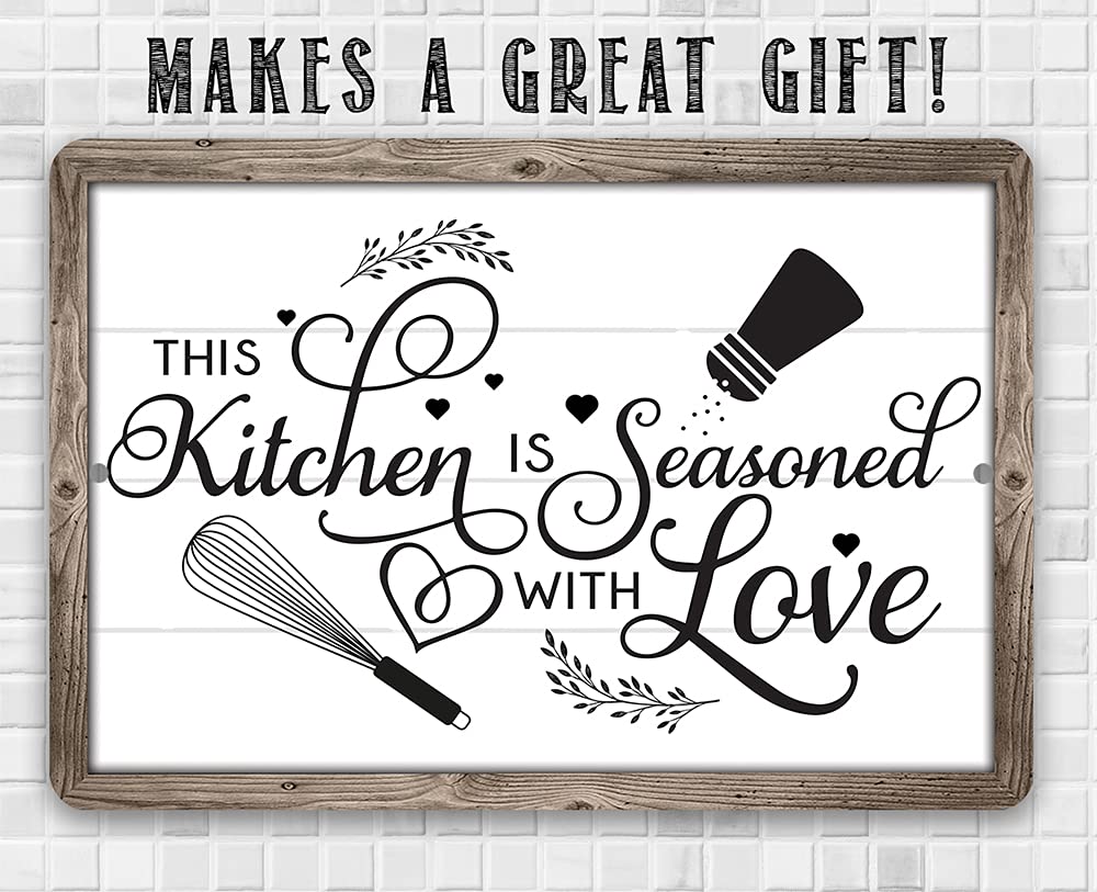 Epoxy ink on aluminum kitchen sign for wall art