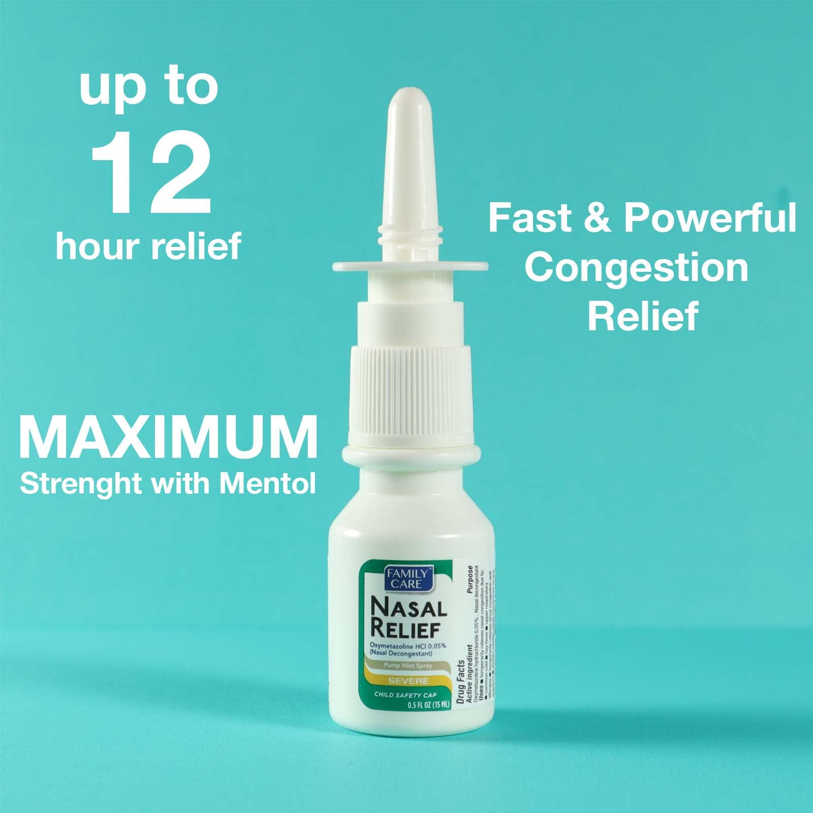 FamilyCare Nasal Relief Spray anti-drip feature