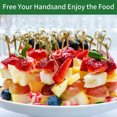 fancy knot top appetizer skewers