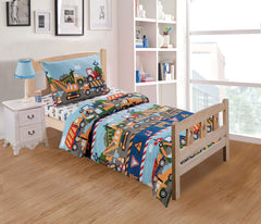 Fancy Linen Boys Construction Zone toddler comforter sheet set