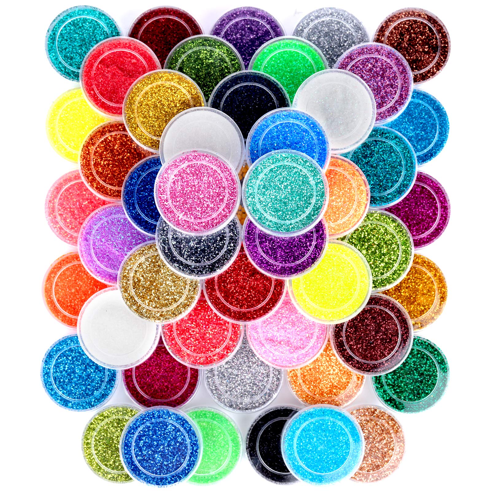FANDAMEI 48 colors fine glitter boxes for crafts and nails