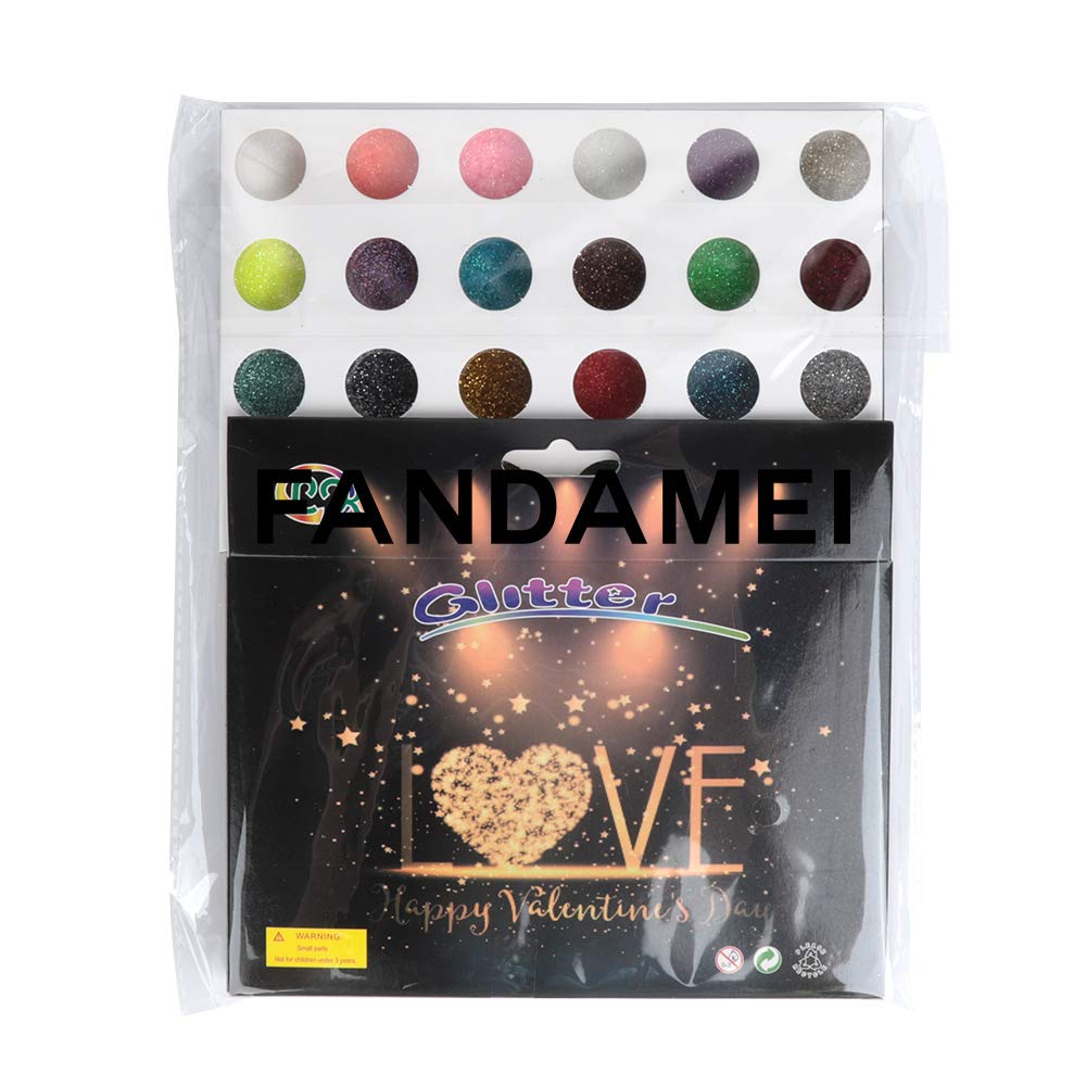 Craft and decoration glitter assortment in 48 boxes