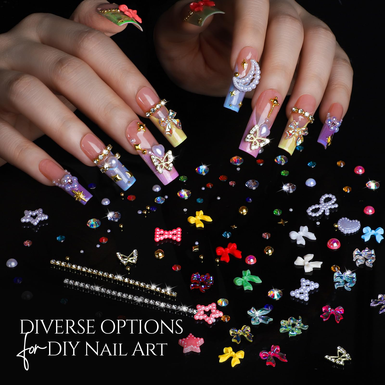 FANDAMEI rhinestones collection clear AB and colored