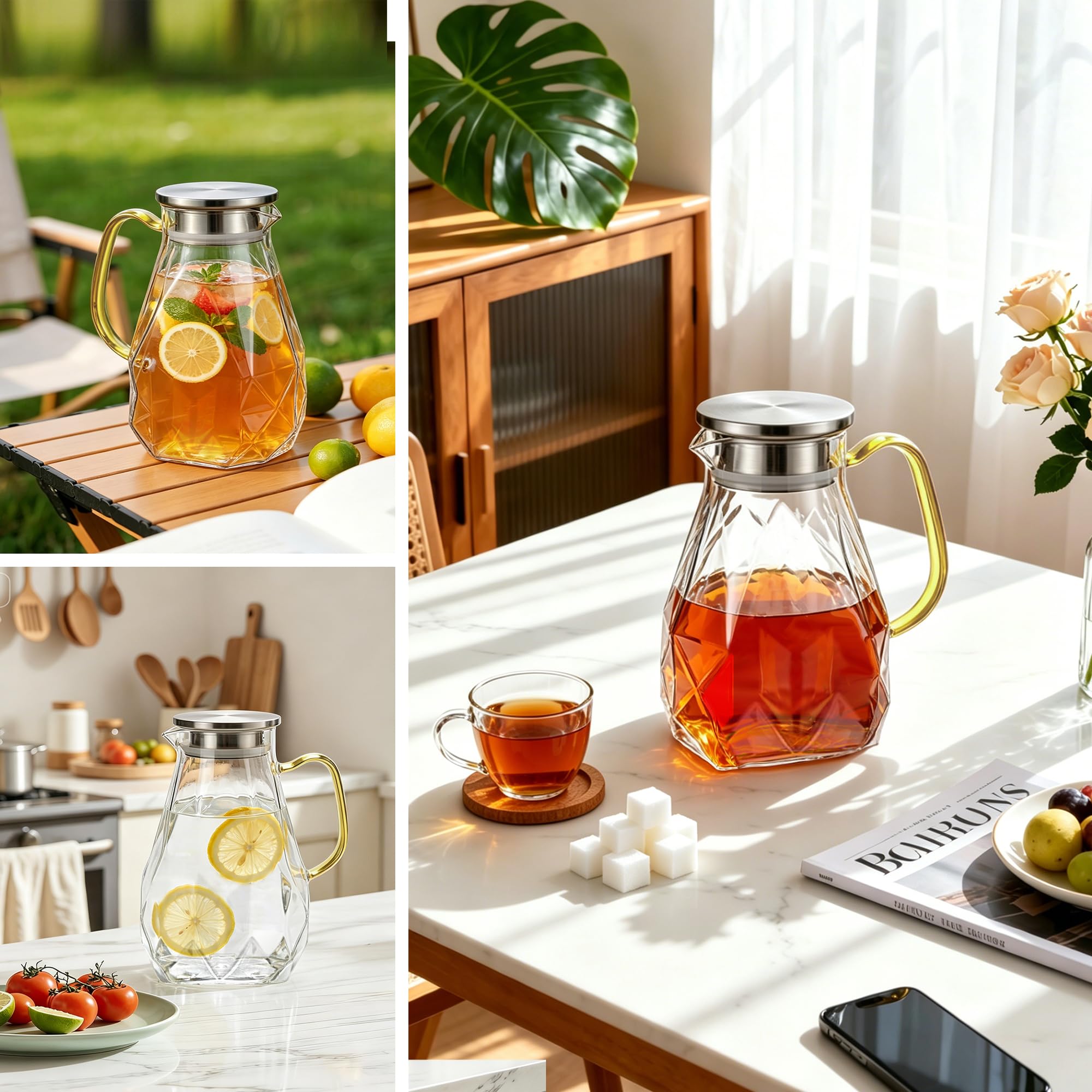 Triangle Diamond model FANKAQI 1.8L glass pitcher image
