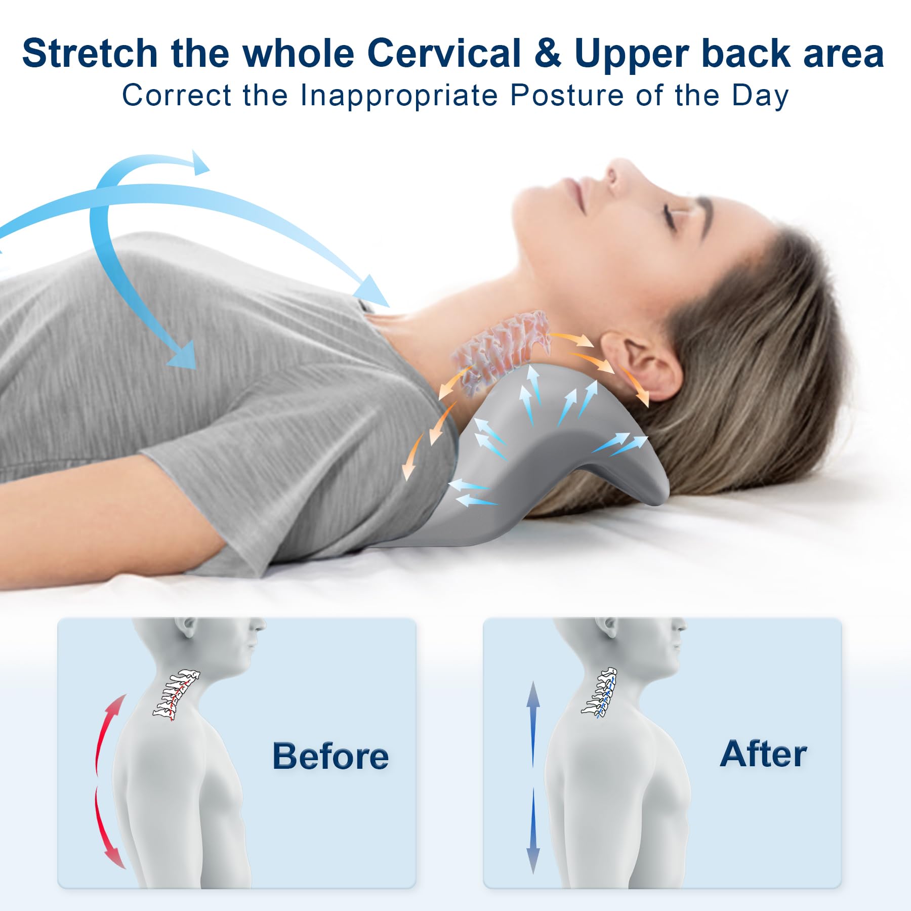 Fanlecy neck stretcher in light gray