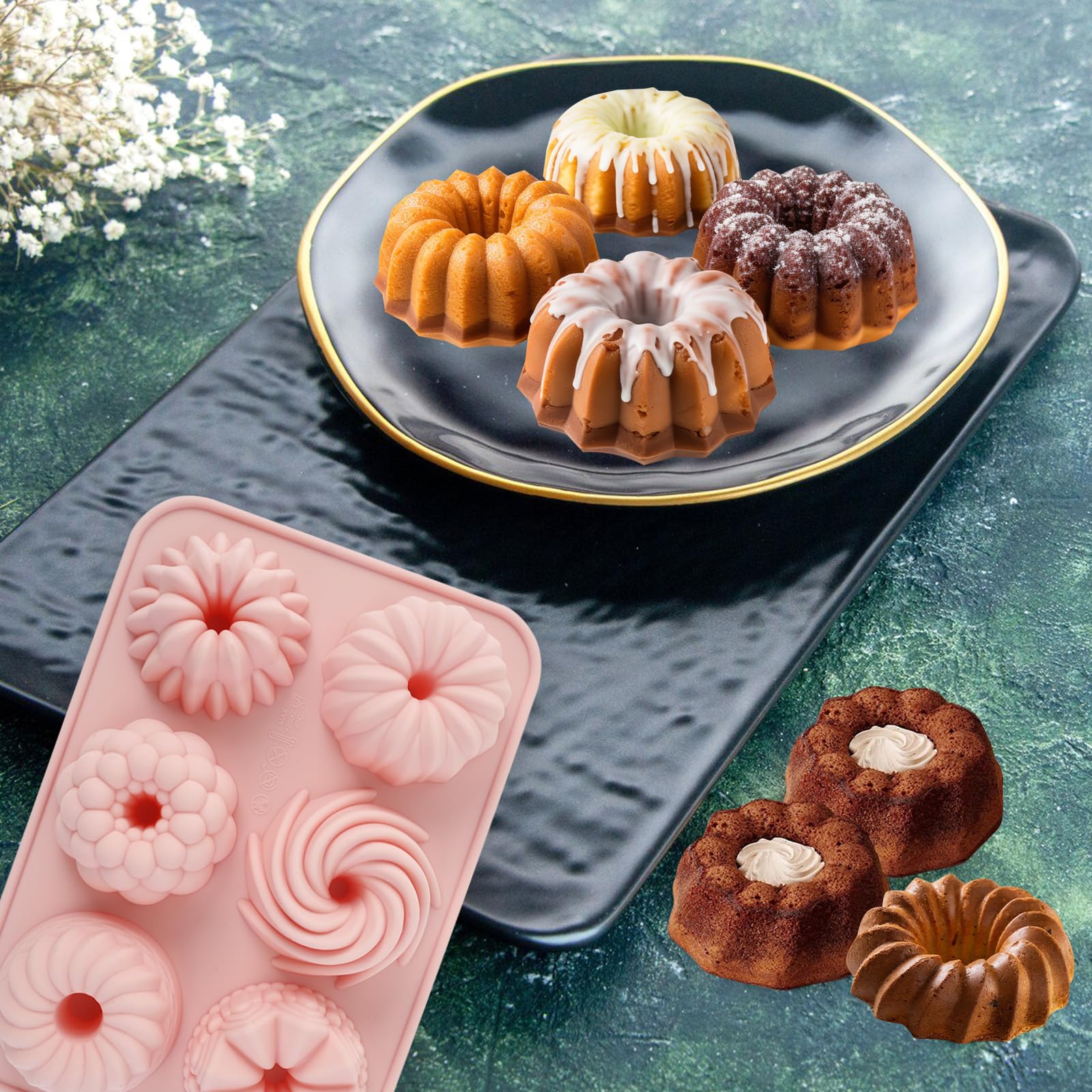 Fanmayhe 8.66 x 5.9 inch mini cake pan set