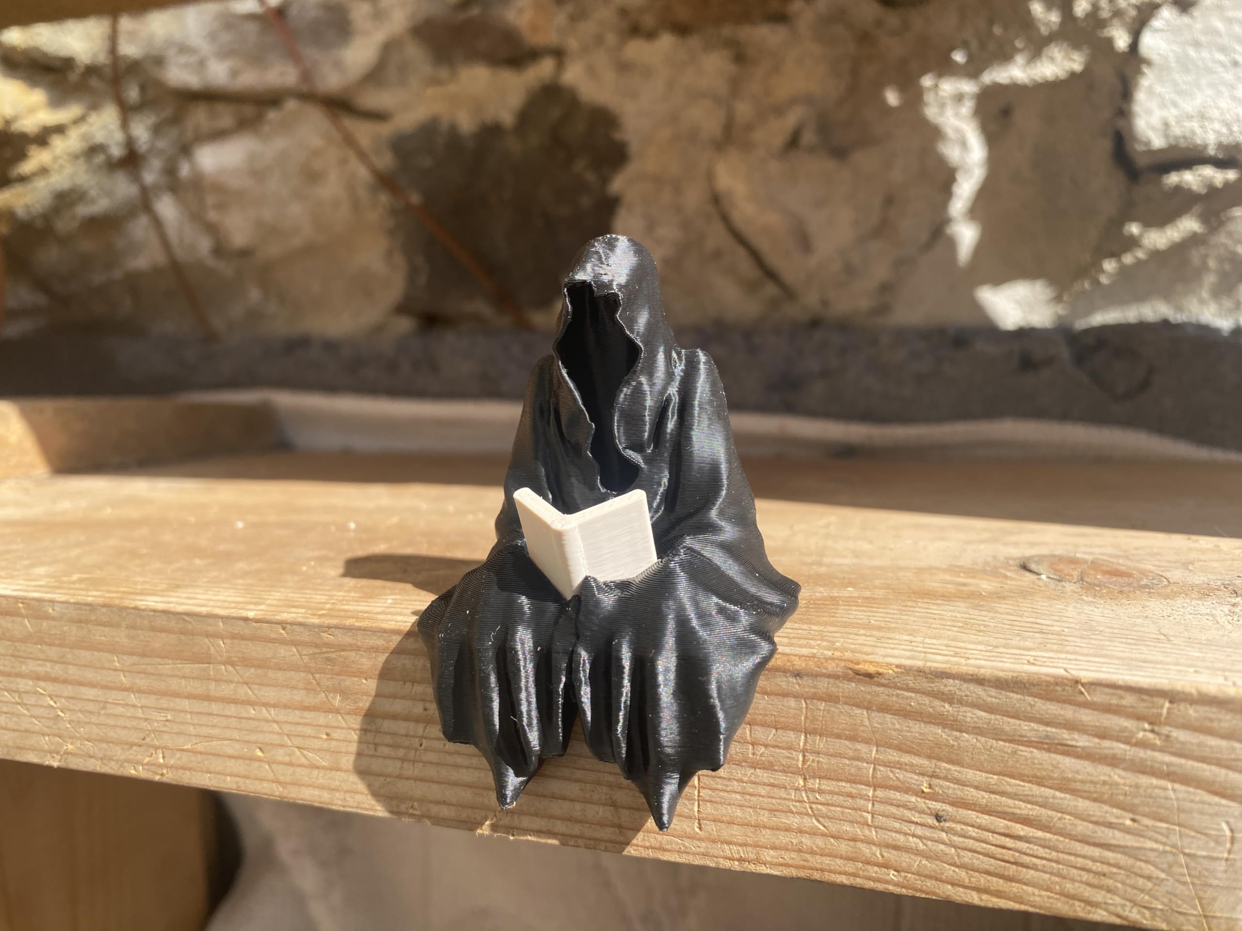 Fantasy home decor ghost reading a book