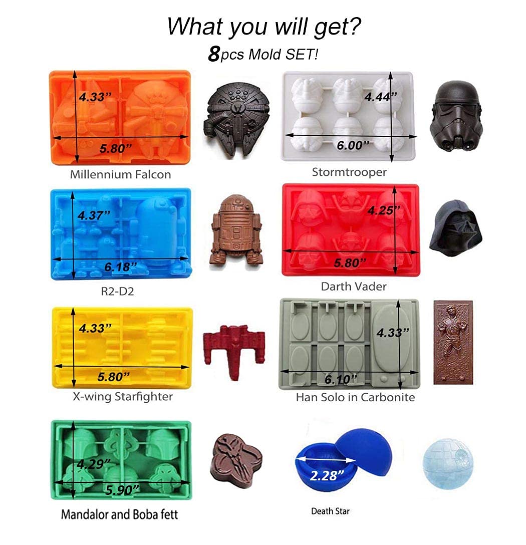 Fondant decorations created using FantasyBear Star War Shaped Mold