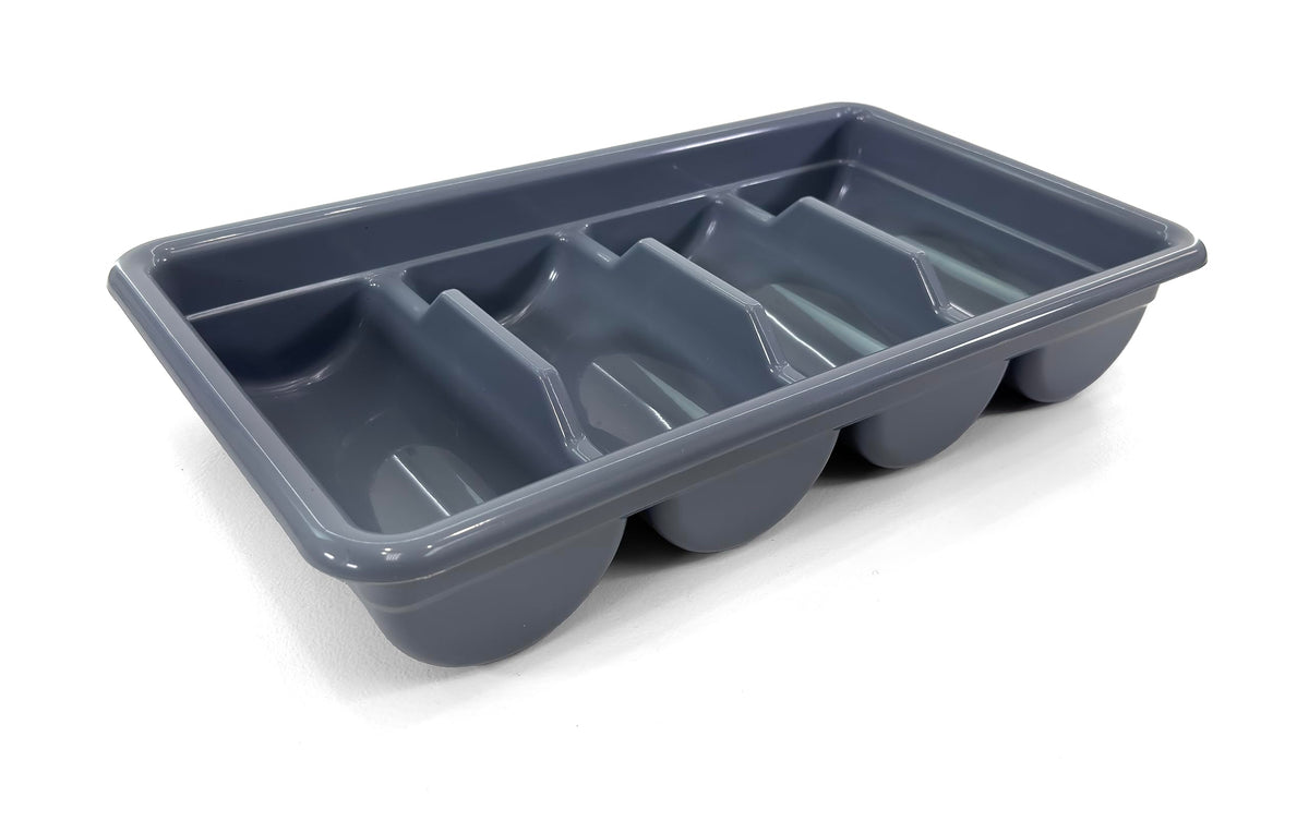 Farag Janitorial Cutlery Bin four compartments gray polypropylene