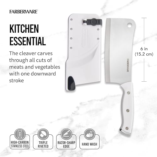 Edgekeeper blade cover with built in sharpener on cleaver