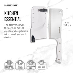 Edgekeeper blade cover with built in sharpener on cleaver