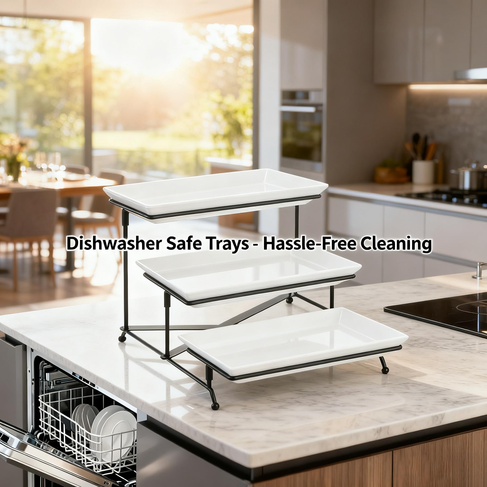 Dishwasher-safe melamine plastic trays Farielyn-X