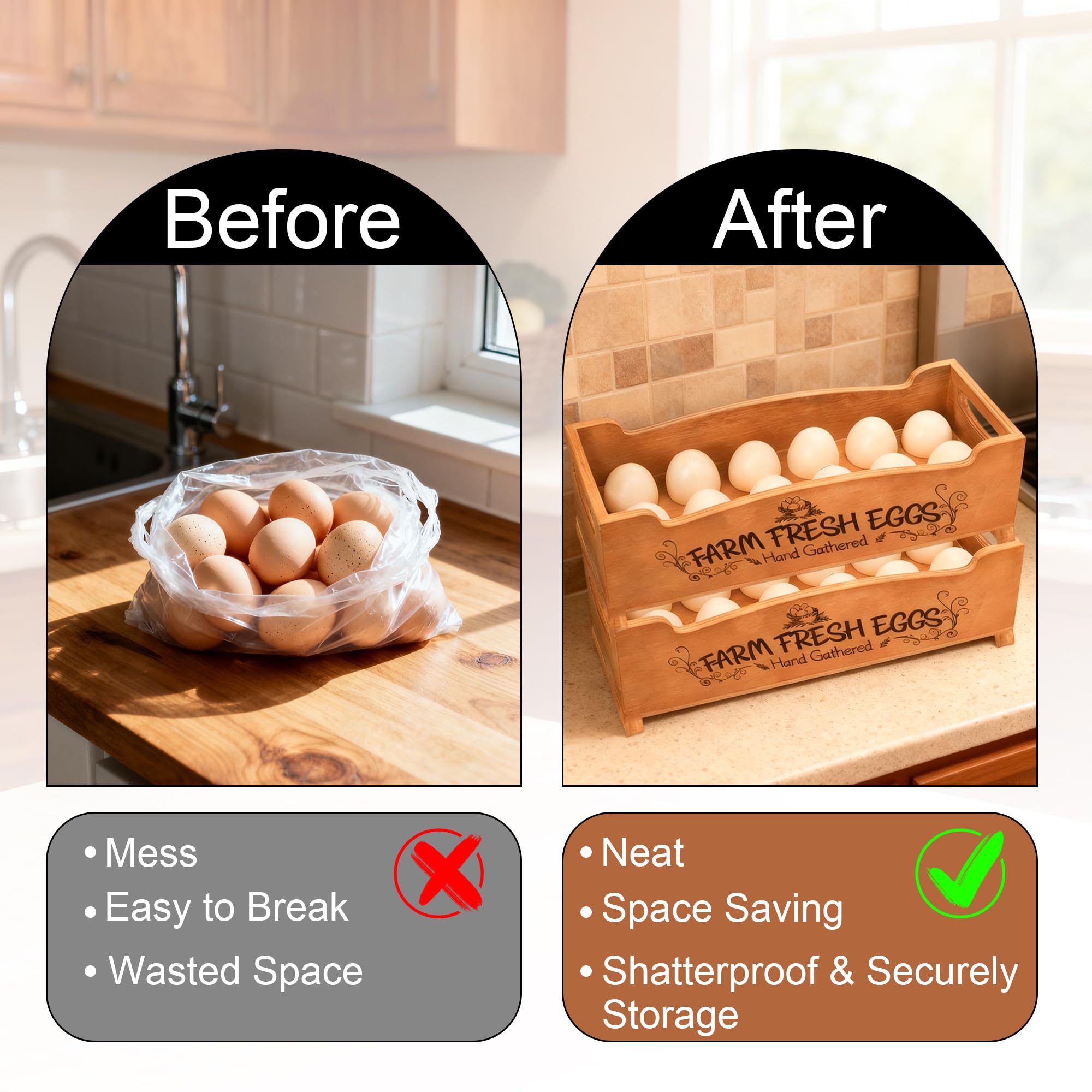 farm fresh eggs hand gathered design on box
