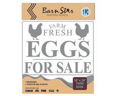 Farm Fresh Chicken Eggs Yard Sign Stencil on 18x24 board