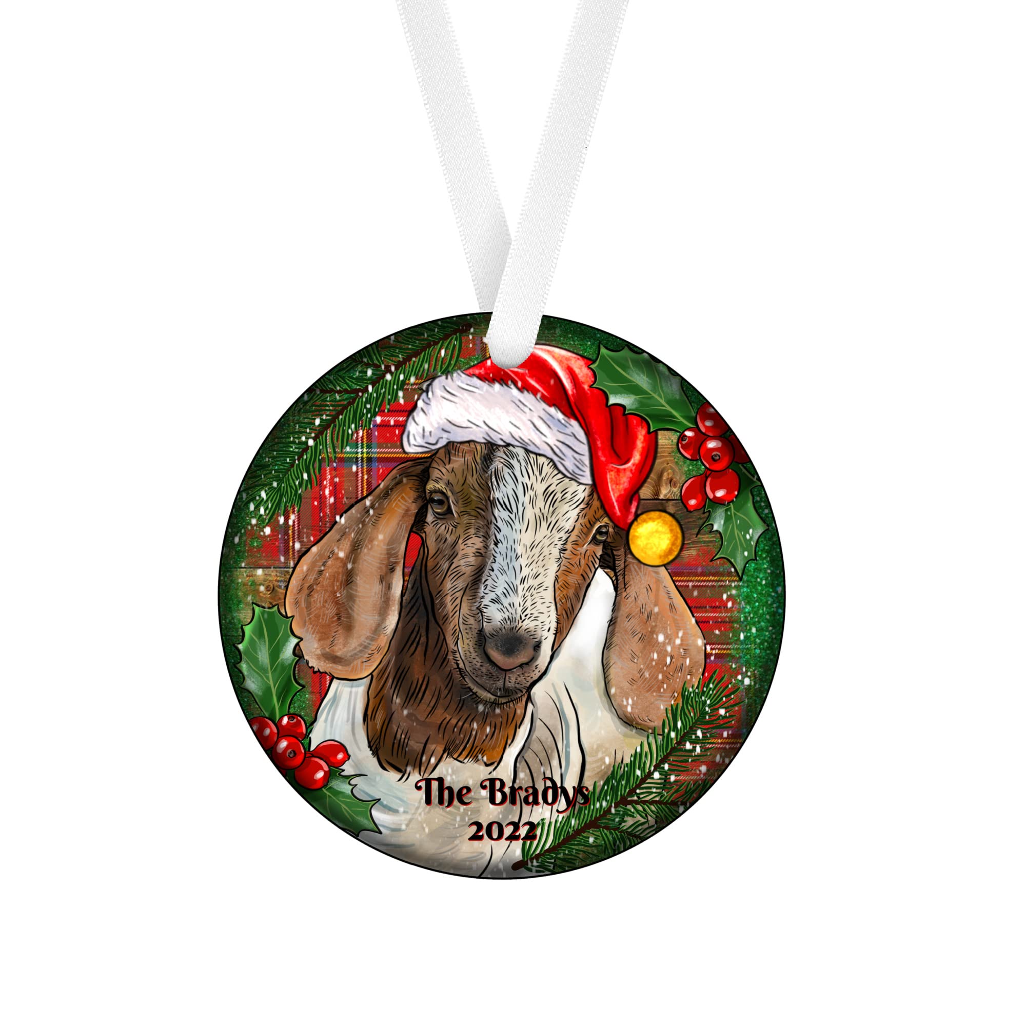 Farm ornament featuring Boer goats for Christmas decor