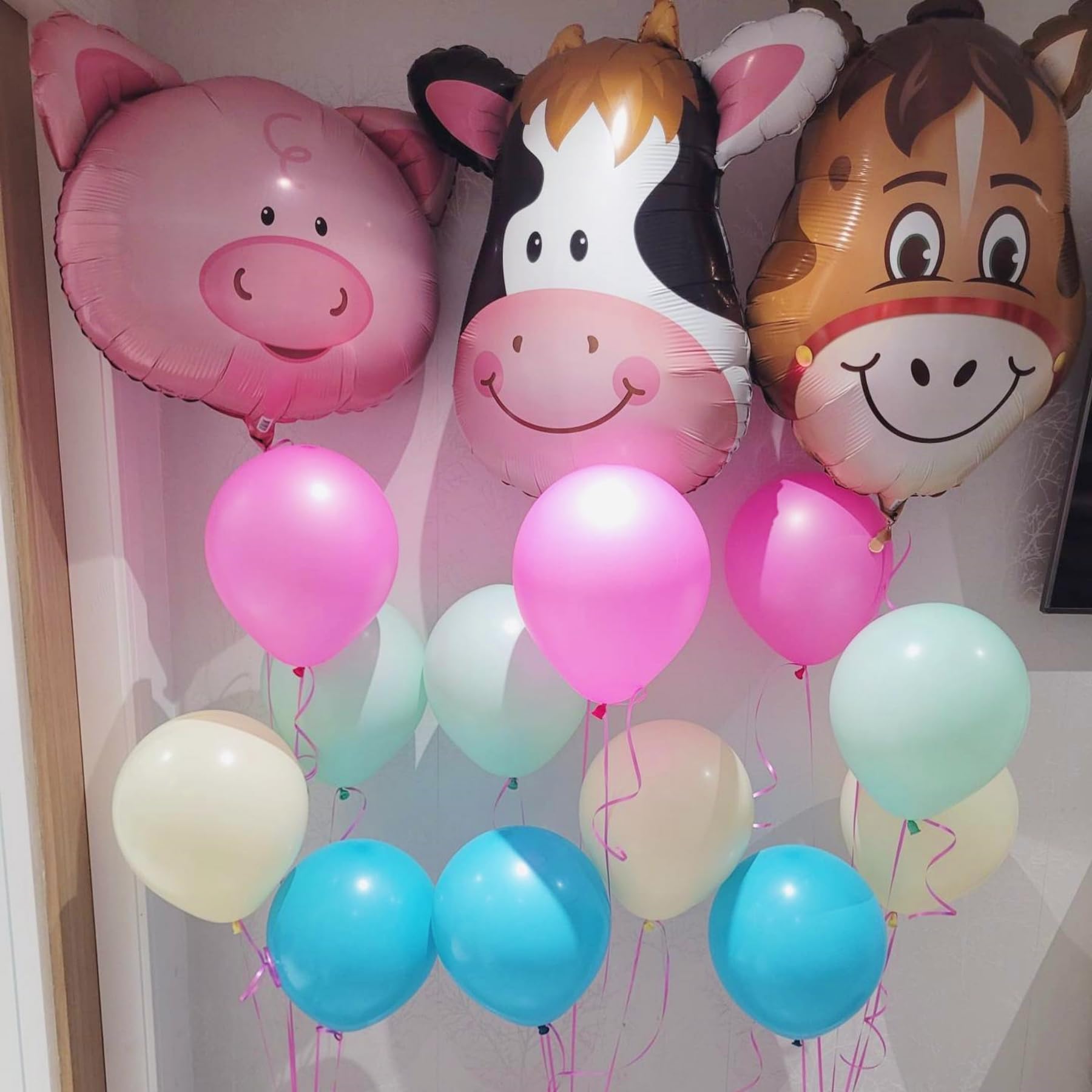 Farm animal foil balloons for kids party