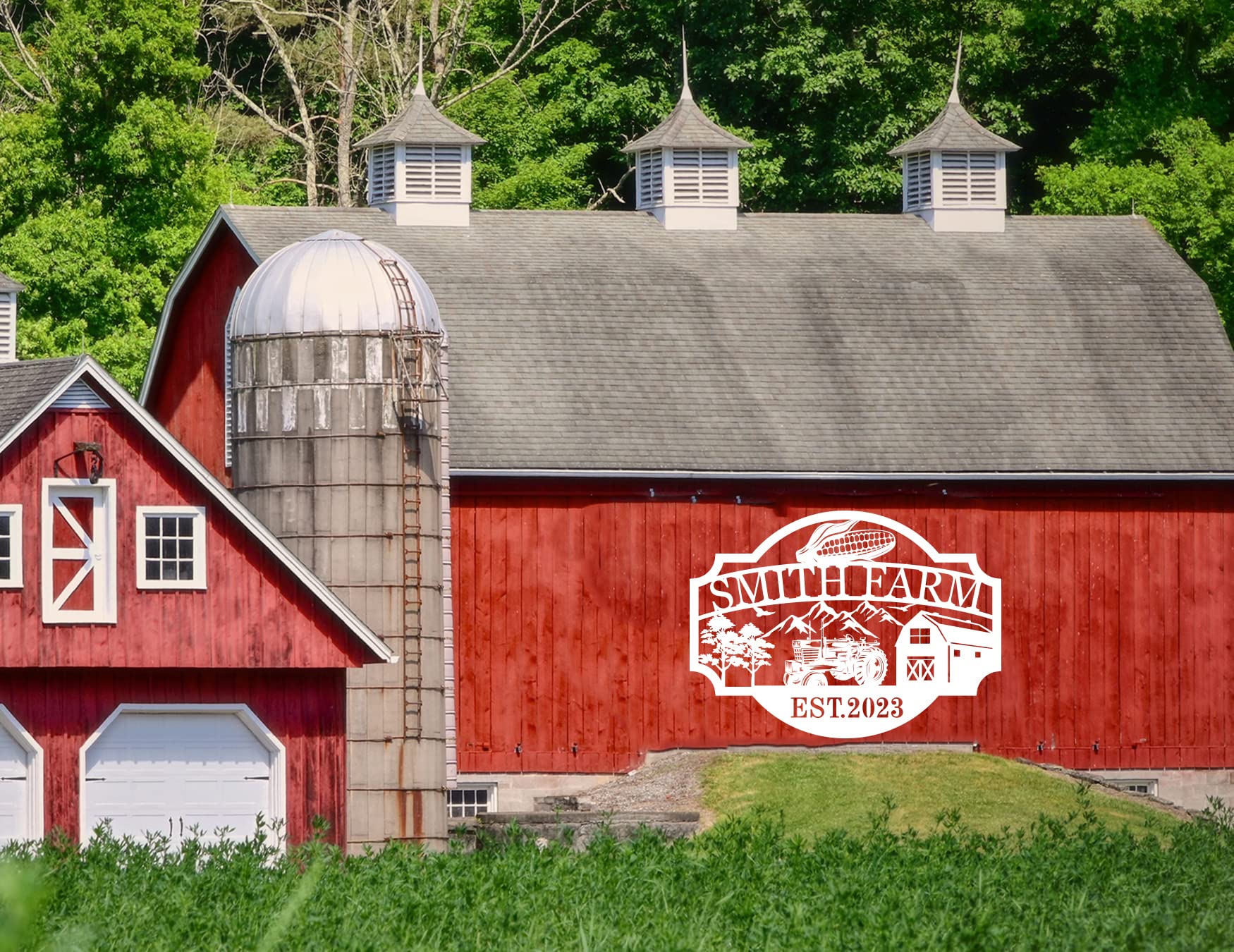 Outdoor Family Name Sign for farmhouse decor at entry
