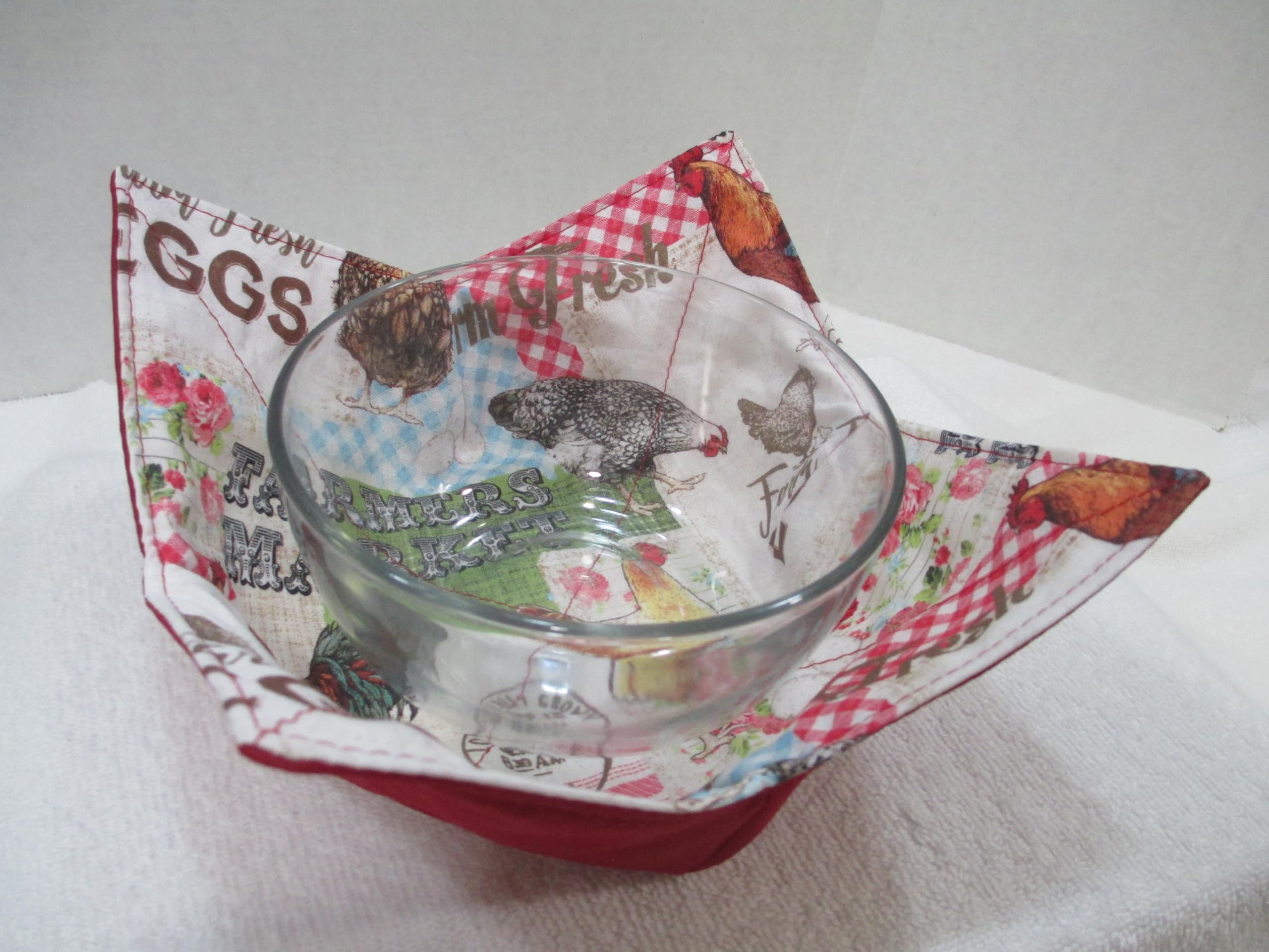 Reversible quilted bowl cozy design by Farmers Market