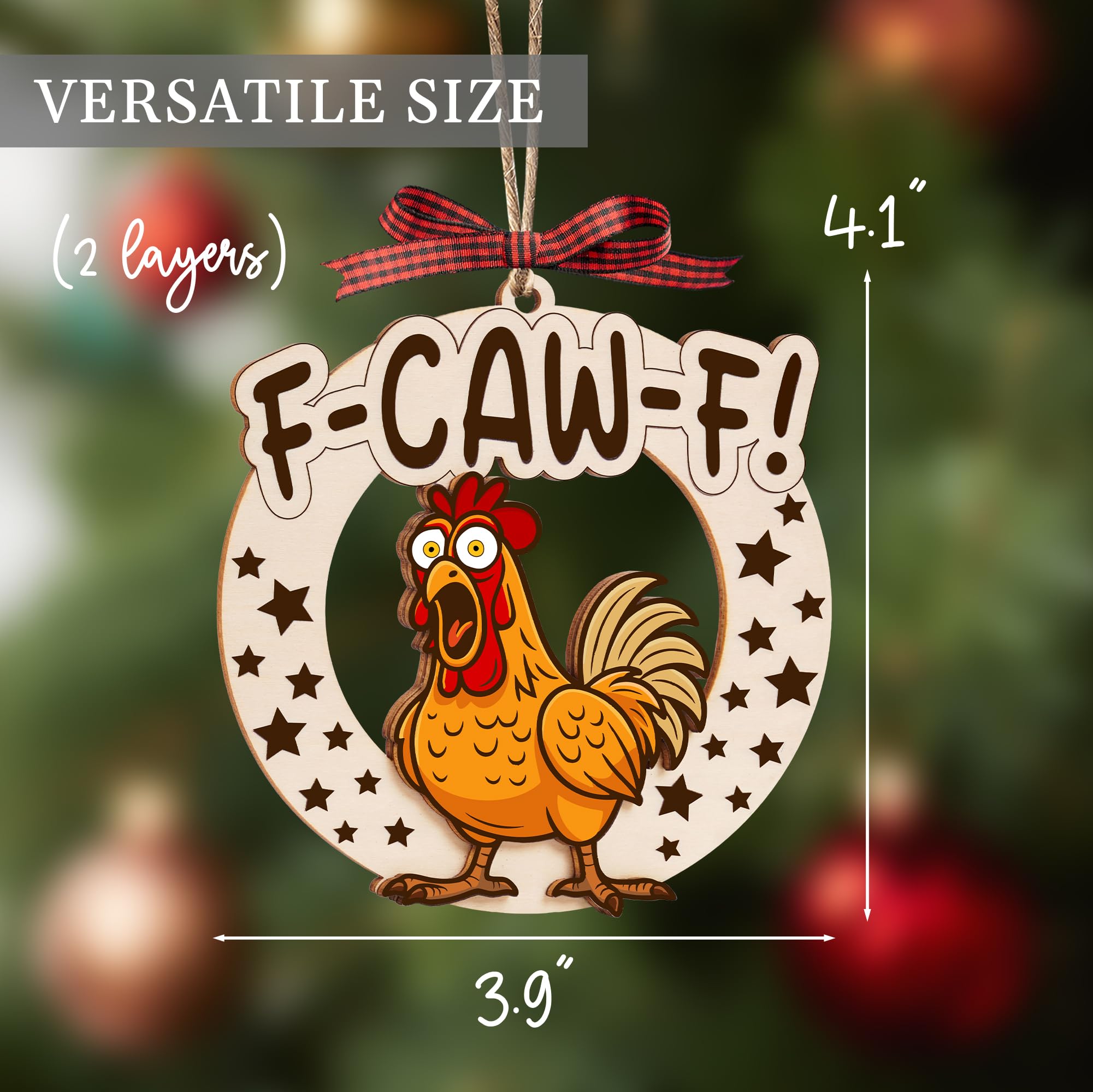 Decorative chicken ornament for mantel or shelf